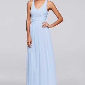 Ice blue bridesmaids dress